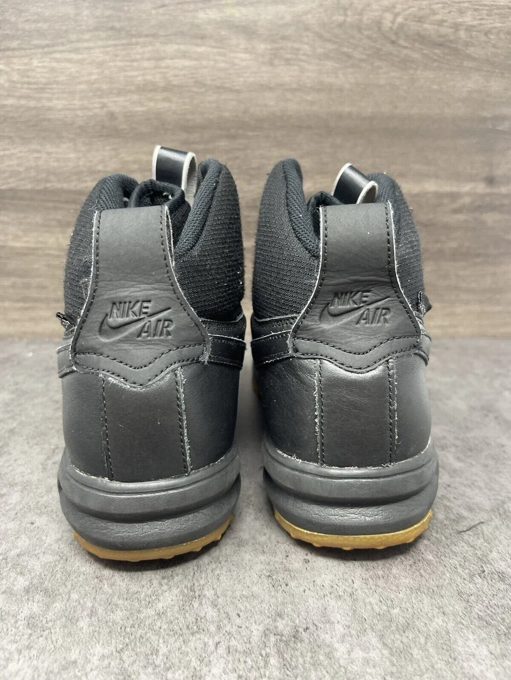 Nike Lunar Force 1 Duckboots Sneakers Kids Size 7Y GS Black Gum 882842-002